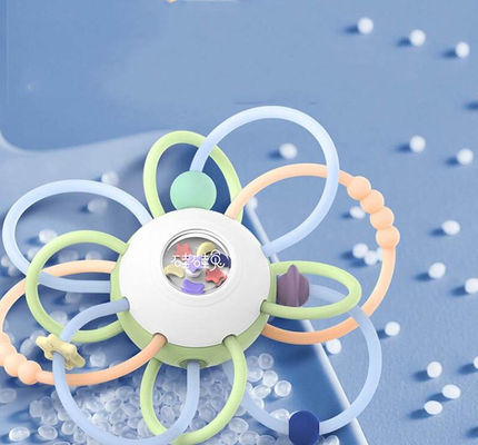 comprar Dispositivo que calma preescolar recién nacido de Toy Soft Silicone Dental Glue Soundmaking de la bola del gancho agarrador de la mano del silicón de Manhattan del bebé online manufacture