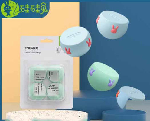 comprar La cubierta protectora anticolisión del ángulo del nuevo conejo del silicio del color sólido de la tabla de los niños anticolisión de la esquina online manufacture