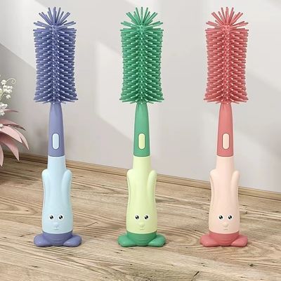 comprar Cepillo de botella de silicona Bebé chupete Cepillo de paja Cepillo rotativo Botella de lavado Cepillo de enjuague Cepillo de limpieza Set de cepillos online manufacture