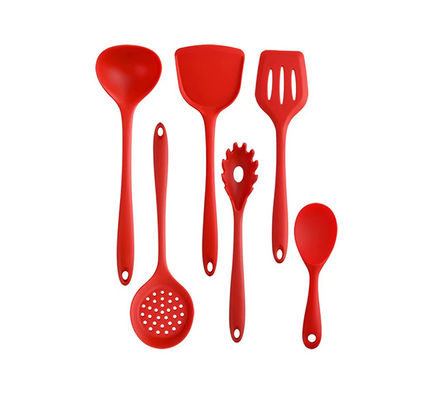 comprar Conjunto de utensilios de cocina de cocina de silicona no adhesiva de 6 pcs utensilios de cocina de silicona de escápula de silicona online manufacture