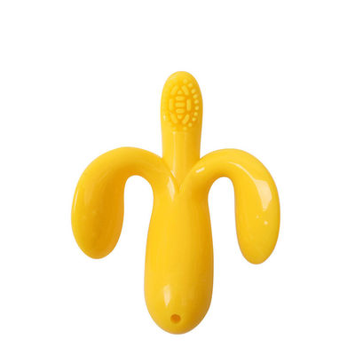 comprar Escova de dientes de silicona para bebés duradera Banano Escova de dientes de dibujos animados Grado alimenticio Silicona hervir Silicona juguete online manufacture