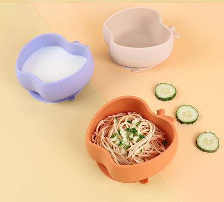 Calidad alimenticia no tóxica Cuenco de alimento para bebés de silicona Cuenco de succión para niños Cuenco de silicona Ejercicios Capacidad de alimentación del bebé