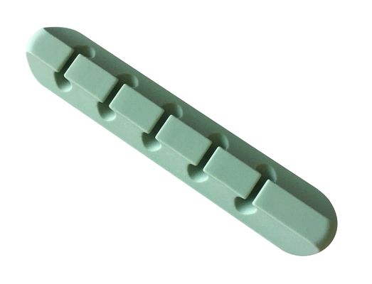OEM Silicona 5 ranuras organizador de alambre soporte de cable de gestión de cable organizador clips para oficina hogar cableado USB