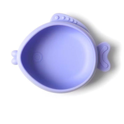 Los pescados creativos formaron el vajilla del silicón del bebé, las ventosas de los niños, vajilla, cuencos del silicón