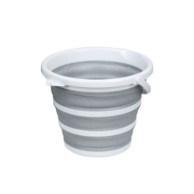Herramienta de limpieza de cubos de silicona plegable de gran capacidad con mango ahorrando espacio Cuenca de agua exterior para jardín o campamento