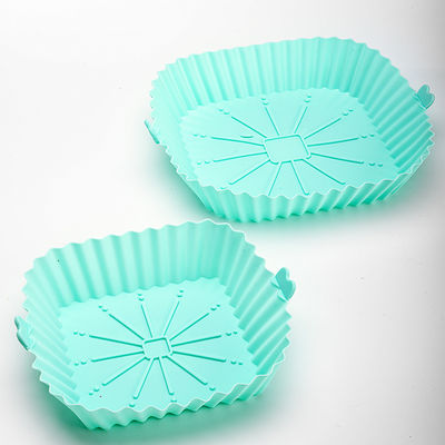 Freidora de aire Silicona Pot Grado de alimentos Seguridad Freidora de aire Horno Accesorios Cuadrado Fresadora de aire fácil de limpiar Forro de silicona